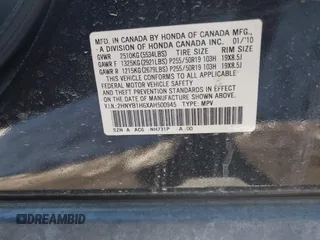 2010 Acura ZDX Advance Pkg with VIN 2HNYB1H6XAH500945, listed as a IAAI auction lot 41615198 with 108,068 mi miles. Bid and sale history available at carsss.com. Image 9.
