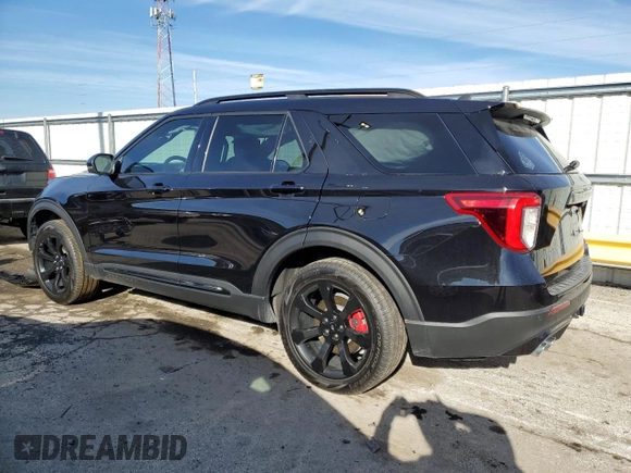2023 Ford Explorer ST with VIN 1FM5K8GC0PGC06785, listed as a Copart auction lot 44455585 with 12,986 mi miles and Salvage Title. Bid and sale history available at carsss.com. Image 2.