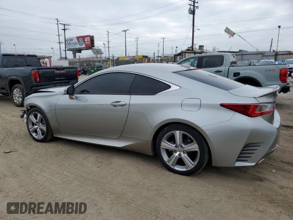 2016 Lexus RC 200t F Sport z VIN JTHHA5BC2G5001750, wystawiony jako Copart lot #50940675 z przebiegiem 80 545 mil mil oraz Szkoda całkowita • Salvage title. Historia ofert i sprzedaży dostępna na DreamBid. Obrazek 2.