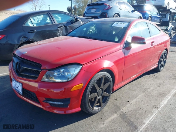 2013 Mercedes-Benz C-Class C 250 with VIN WDDGJ4HB7DF967867, listed as a IAAI auction lot 41765262 with 66,014 mi miles. Bid and sale history available at carsss.com. Image 2.