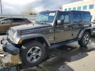 2017 Jeep Wrangler Unlimited Sahara with VIN 1C4HJWEG4HL615069, listed as a Copart auction lot 46480225 with 104,723 mi miles and Salvage title. Bid and sale history available at DreamBid. Image 1.