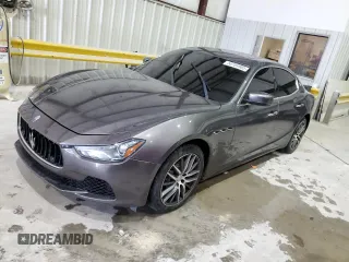 2015 Maserati Ghibli z VIN ZAM57XSA2F1130506, wystawiony jako Copart lot #58704905 z przebiegiem Nie podano mil oraz Szkoda całkowita • Salvage title. Historia ofert i sprzedaży dostępna na DreamBid. Obrazek 1.