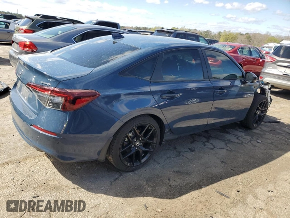 2025 Honda Civic Sport with VIN 2HGFE2F53SH533227, listed as a Copart auction lot 49708775 with 7,617 mi miles and Salvage title. Bid and sale history available at DreamBid. Image 3.