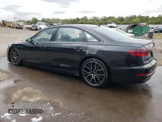 2021 Audi A8 with VIN WAU8EAF82MN033093, listed as a Copart auction lot 67244024 with 37,376 mi miles and Salvage Title. Bid and sale history available at carsss.com. Image 2.