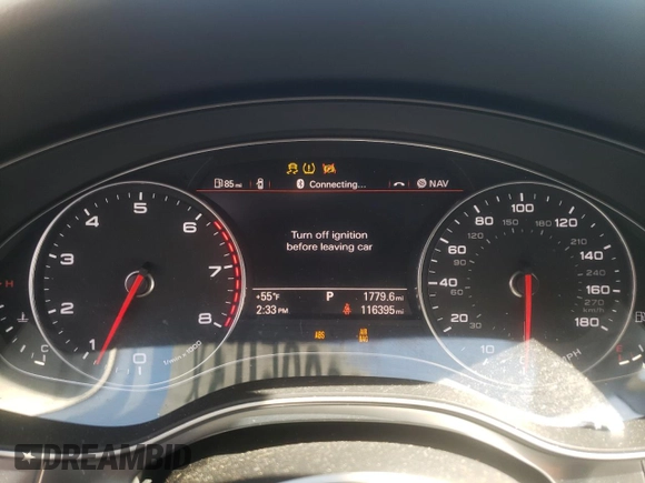 2015 Audi A6 2.0T Premium Plus with VIN WAUGFAFC8FN023023, listed as a Copart auction lot 43809593 with 116,395 mi miles. Bid and sale history available at carsss.com. Image 9.