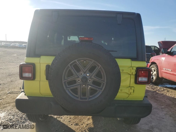 2024 Jeep Wrangler Sport S with VIN 1C4PJXDN2RW104171, listed as a Copart auction lot 86403394 with 14,838 mi miles and Salvage Title. Bid and sale history available at carsss.com. Image 6.