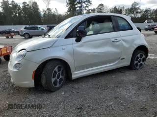 2017 FIAT 500e with VIN 3C3CFFGE7HT633047, listed as a Copart auction lot 87246084 with 38,963 mi miles and Salvage Title. Bid and sale history available at carsss.com. Image 1.