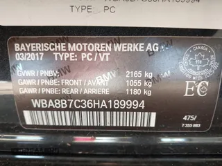 2017 BMW 3 Series 340i xDrive with VIN WBA8B7C36HA189994, listed as a IAAI auction lot 41090133 with 107,374 mi miles. Bid and sale history available at carsss.com. Image 9.