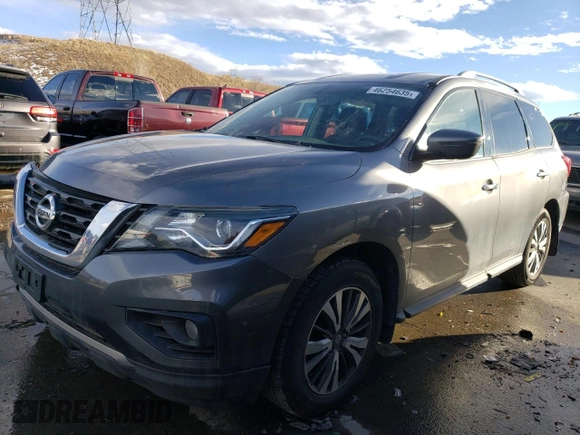 2017 Nissan Pathfinder SV with VIN 5N1DR2MM0HC631823, listed as a Copart auction lot 46254635 with 115,696 mi miles and Salvage Title. Bid and sale history available at carsss.com. Image 1.
