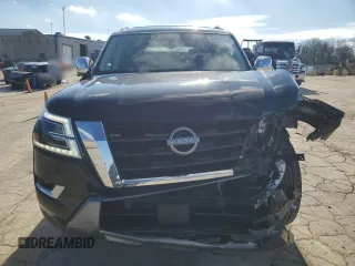 2024 Nissan Armada Platinum with VIN JN8AY2DB2R9853100, listed as a Copart auction lot 87037714 with 15,702 mi miles and Salvage Title. Bid and sale history available at carsss.com. Image 5.