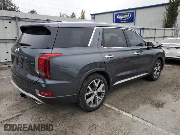 2021 Hyundai Palisade Limited z VIN KM8R5DHE9MU175096, wystawiony jako Copart lot #45798015 z przebiegiem 63 137 mil mil oraz Szkody całkowita. Historia ofert i sprzedaży dostępna na DreamBid. Obrazek 3.