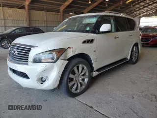 2014 Infiniti QX80 with VIN JN8AZ2NF1E9554013, listed as a Copart auction lot 58436654 with 0 mi miles and Clean Title. Bid and sale history available at carsss.com. Image 1.