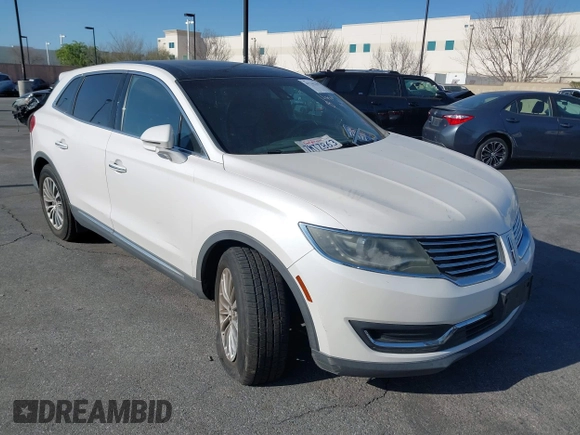 2016 Lincoln MKX Select with VIN 2LMTJ6KR5GBL30010, listed as a IAAI auction lot 41741385 with 112,647 mi miles. Bid and sale history available at carsss.com. Image 1.