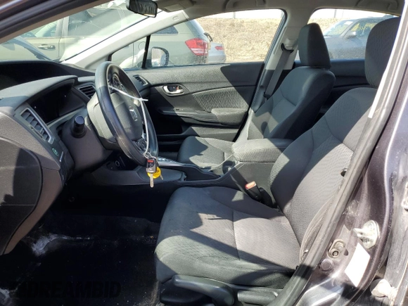 2015 Honda Civic Sedan LX with VIN 19XFB2F57FE105119, listed as a Copart auction lot 49990185 with 174,376 mi miles and Clean Title. Bid and sale history available at carsss.com. Image 7.