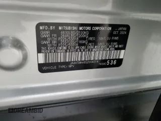 2025 Mitsubishi Eclipse Cross SE z VIN JA4ATWAA9SZ004014, wystawiony jako Copart lot #57436565 z przebiegiem 5 772 mil mil oraz Szkoda całkowita • Salvage title. Historia ofert i sprzedaży dostępna na DreamBid. Obrazek 14.