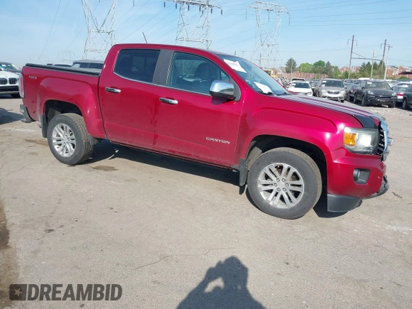 2017 GMC Canyon 4WD SLT with VIN 1GTG6DENXH1291914, listed as a IAAI auction lot 42105886 with 66,582 mi miles. Bid and sale history available at carsss.com. Image 1.