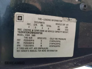 1998 Pontiac Bonneville SE z VIN 1G2HX52K2W4208736, wystawiony jako IAAI lot #42313742 z przebiegiem 129 870 mil mil oraz . Historia ofert i sprzedaży dostępna na DreamBid. Obrazek 9.