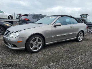 2005 Mercedes-Benz CLK-Class 5.0L with VIN WDBTK75G35T044178, listed as a Copart auction lot 73940824 with 0 mi miles and Salvage Title. Bid and sale history available at carsss.com. Image 1.