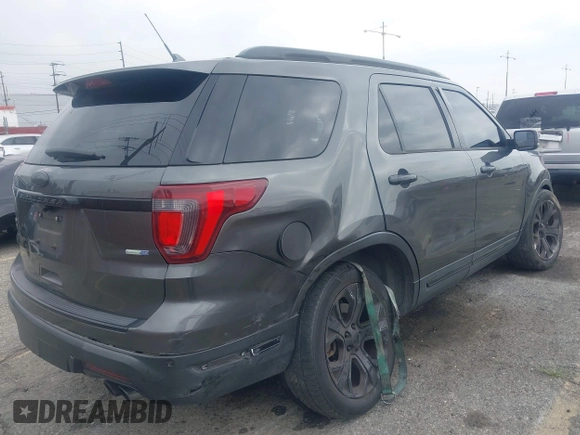 2018 Ford Explorer Sport with VIN 1FM5K8GT8JGB79584, listed as a IAAI auction lot 41894627 with 99,143 mi miles and . Bid and sale history available at DreamBid. Image 4.