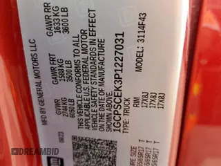 2023 Chevrolet Colorado 2WD LT с VIN 1GCPSCEK3P1227031, выставлен на аукционе Copart как лот 50354485 с пробегом 27 633 миль миль и Списание • Salvage title. История ставок и продаж доступна на DreamBid. Изображение 12.