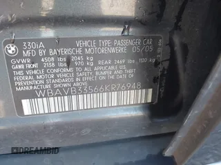 2006 BMW 3 Series 330i с VIN WBAVB33566KR76948, выставлен на аукционе IAAI как лот 41949725 с пробегом 179 505 миль миль и . История ставок и продаж доступна на DreamBid. Изображение 9.