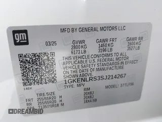 2025 GMC Acadia FWD Denali z VIN 1GKENLRS3SJ214267, wystawiony jako IAAI lot #42290521 z przebiegiem Nie podano mil oraz . Historia ofert i sprzedaży dostępna na DreamBid. Obrazek 9.