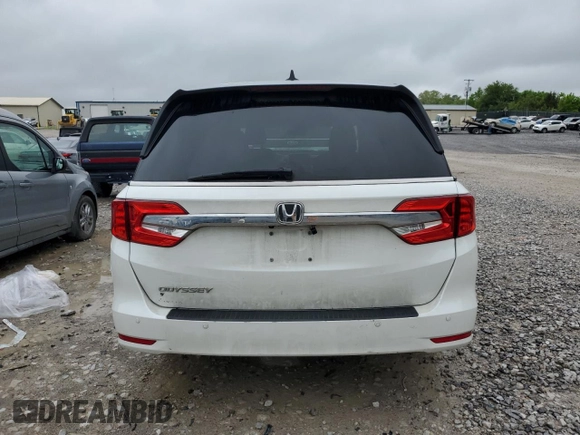 2020 Honda Odyssey EX-L with VIN 5FNRL6H76LB064052, listed as a Copart auction lot 53358455 with 58,167 mi miles and Salvage Title. Bid and sale history available at carsss.com. Image 6.