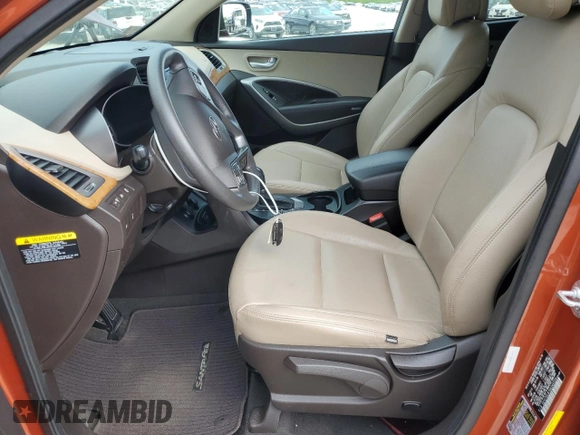2016 Hyundai Santa Fe z VIN 5XYZTDLB7GG346554, wystawiony jako Copart lot #56898045 z przebiegiem 84 915 mil mil oraz Szkoda całkowita • Salvage title. Historia ofert i sprzedaży dostępna na DreamBid. Obrazek 7.