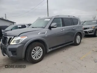 2018 Nissan Armada SV with VIN JN8AY2NC5J9553241, listed as a Copart auction lot 81719714 with 123,570 mi miles and Salvage Title. Bid and sale history available at carsss.com. Image 1.