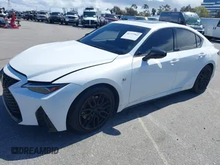 2024 Lexus IS with VIN JTHGZ1B29R5073519, listed as a IAAI auction lot 41777562 with 22,538 mi miles. Bid and sale history available at carsss.com. Image 2.
