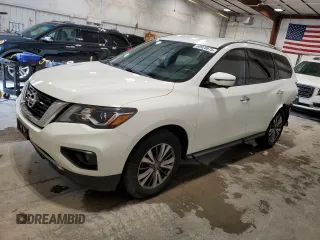 2019 Nissan Pathfinder SL with VIN 5N1DR2MNXKC642280, listed as a Copart auction lot 60928675 with 91,226 mi miles and Salvage title. Bid and sale history available at DreamBid. Image 1.