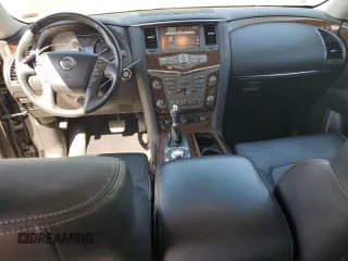 2017 Nissan Armada Platinum with VIN JN8AY2NE1H9706743, listed as a Copart auction lot 52411925 with 108,056 mi miles and Salvage Title. Bid and sale history available at carsss.com. Image 8.