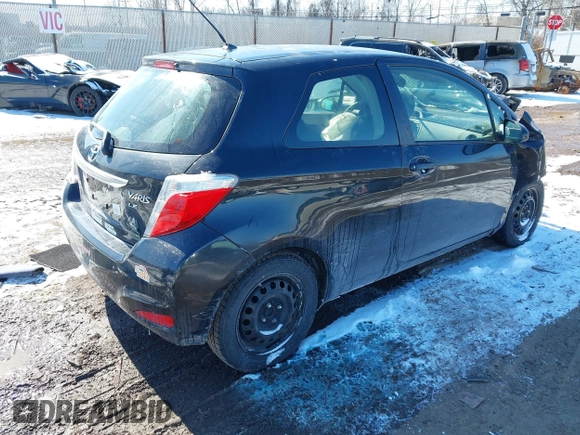 2012 Toyota Yaris L with VIN JTDJTUD33CD520102, listed as a IAAI auction lot 41621530 with 133,144 mi miles. Bid and sale history available at carsss.com. Image 4.