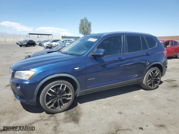 2013 BMW X3 xDrive28i with VIN 5UXWX9C55D0A25033, listed as a Copart auction lot 54095455 with 138,061 mi miles and Clean Title. Bid and sale history available at carsss.com. Image 1.