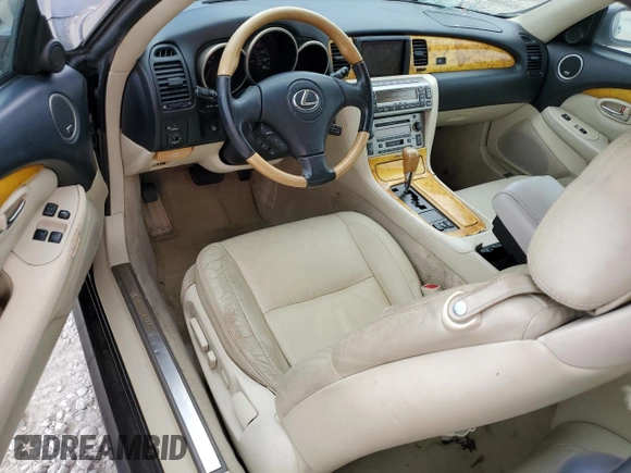 2002 Lexus SC 430 with VIN JTHFN48Y720002987, listed as a Copart auction lot 55450785 with 91,164 mi miles and Salvage title. Bid and sale history available at DreamBid. Image 8.