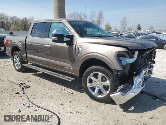 2022 Ford F-150 XL with VIN 1FTFW1ED4NFB39112, listed as a Copart auction lot 54496595 with 8,626 mi miles and Salvage Title. Bid and sale history available at DreamBid. Image 4.