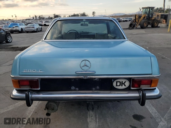 1973 Mercedes-Benz 280 z VIN 11407312001252, wystawiony jako Copart lot #80786784 z przebiegiem 75 146 mil mil oraz Czysty tytuł • Clean title. Historia ofert i sprzedaży dostępna na DreamBid. Obrazek 6.