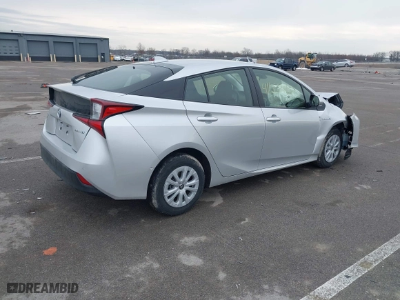 2022 Toyota Prius L Eco with VIN JTDKAMFU5N3189161, listed as a IAAI auction lot 41666463 with 41,398 mi miles. Bid and sale history available at carsss.com. Image 4.