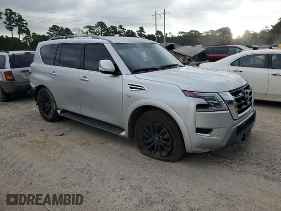 2022 Nissan Armada SV with VIN JN8AY2AC2N9160874, listed as a Copart auction lot 60125774 with 50,923 mi miles and Salvage Title. Bid and sale history available at carsss.com. Image 4.