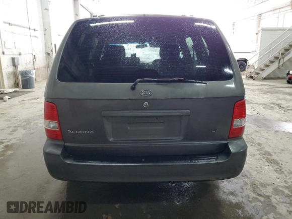 2005 Kia Sedona LX with VIN KNDUP132656723226, listed as a Copart auction lot 52886115 with 0 mi miles and Salvage Title. Bid and sale history available at carsss.com. Image 6.