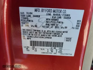 2005 Ford Escape Limited with VIN 1FMCU941X5KC09858, listed as a Copart auction lot 45040105 with 155,856 mi miles and Salvage Title. Bid and sale history available at carsss.com. Image 12.