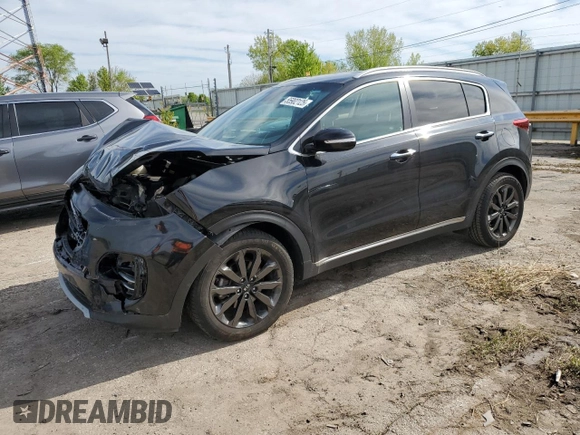 2018 Kia Sportage EX with VIN KNDPN3AC9J7398389, listed as a Copart auction lot 55902125 with 154,786 mi miles and Salvage title. Bid and sale history available at DreamBid. Image 1.