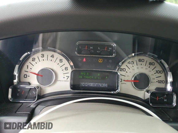 2011 Ford Expedition Limited with VIN 1FMJU2A57BEF27596, listed as a Copart auction lot 60077875 with 198,459 mi miles and Salvage title. Bid and sale history available at DreamBid. Image 9.