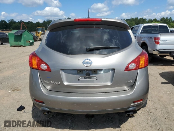 2010 Nissan Murano SL with VIN JN8AZ1MW2AW134235, listed as a Copart auction lot 66165894 with 186,595 mi miles and Salvage Title. Bid and sale history available at carsss.com. Image 6.