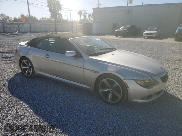 2008 BMW 6 Series 650i with VIN WBAEB53578CX61863, listed as a Copart auction lot 43656185 with 123,009 mi miles and Clean Title. Bid and sale history available at carsss.com. Image 4.