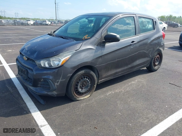 2016 Chevrolet Spark LS with VIN KL8CB6SA6GC594904, listed as a IAAI auction lot 41976781 with 101,804 mi miles. Bid and sale history available at carsss.com. Image 2.
