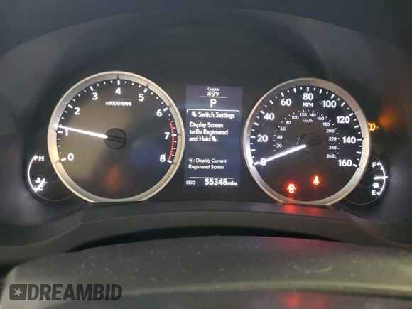2015 Lexus IS 250 with VIN JTHCF1D29F5019038, listed as a Copart auction lot 53210275 with 55,348 mi miles and Salvage Title. Bid and sale history available at DreamBid. Image 9.