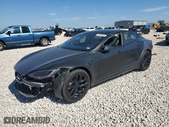 2021 Tesla Model S Plaid с VIN 5YJSA1E64MF451576, выставлен на аукционе Copart как лот 45425625 с пробегом 40 563 миль миль и Списание • Salvage title. История ставок и продаж доступна на DreamBid. Изображение 1.