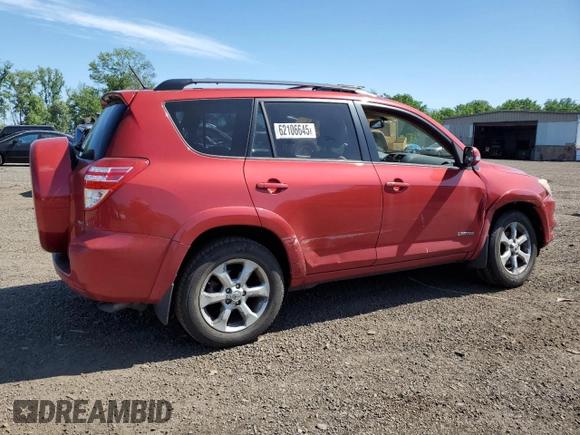 2010 Toyota RAV4 Limited with VIN 2T3DK4DV0AW018262, listed as a Copart auction lot 62106645 with 155,887 mi miles and Salvage title. Bid and sale history available at DreamBid. Image 3.