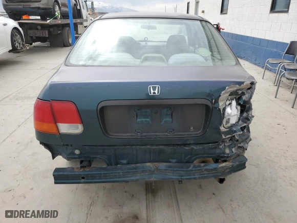 1997 Honda Civic LX with VIN 1HGEJ6574VL020352, listed as a Copart auction lot 53406855 with 216,655 mi miles and Clean Title. Bid and sale history available at carsss.com. Image 6.